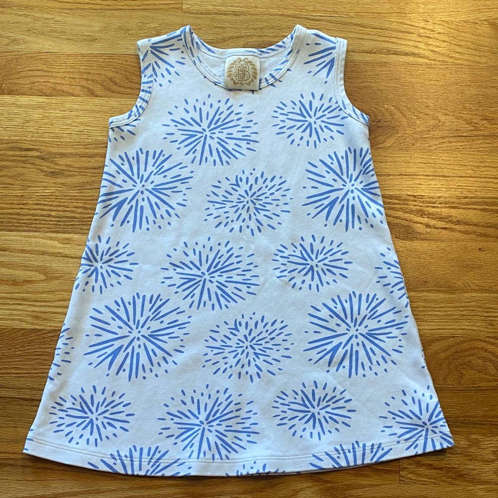 The Beaufort Bonnet Company White and Blue Firework Dress